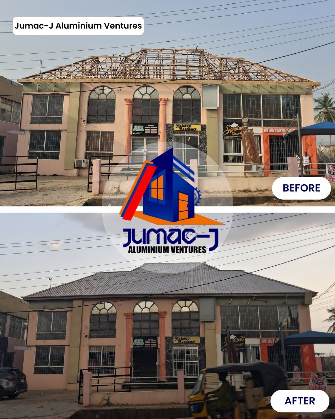New Roof Installation at Ibadan with Longspan Aluminium