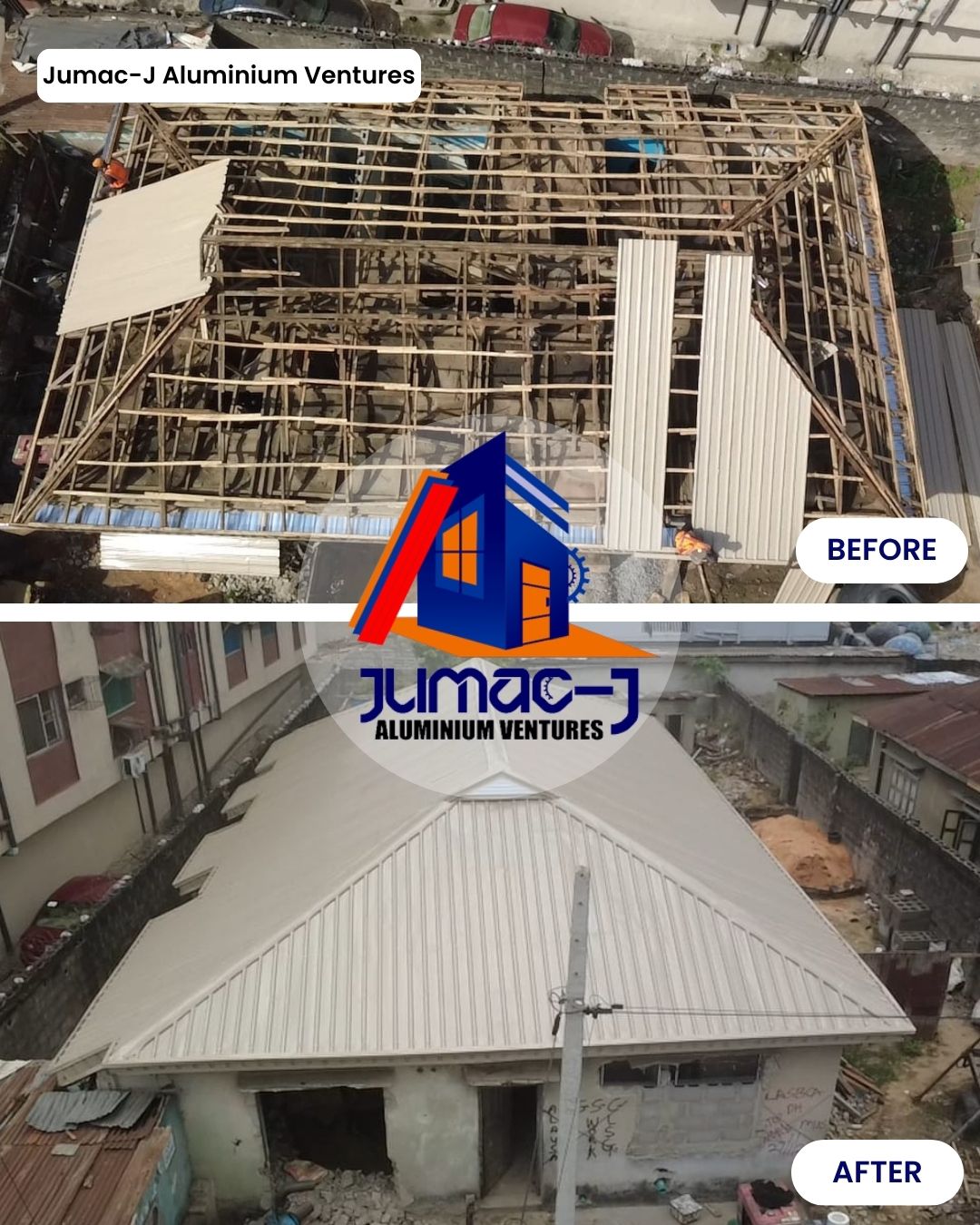 Roof Replacement at Mushin with Longspan aluminium