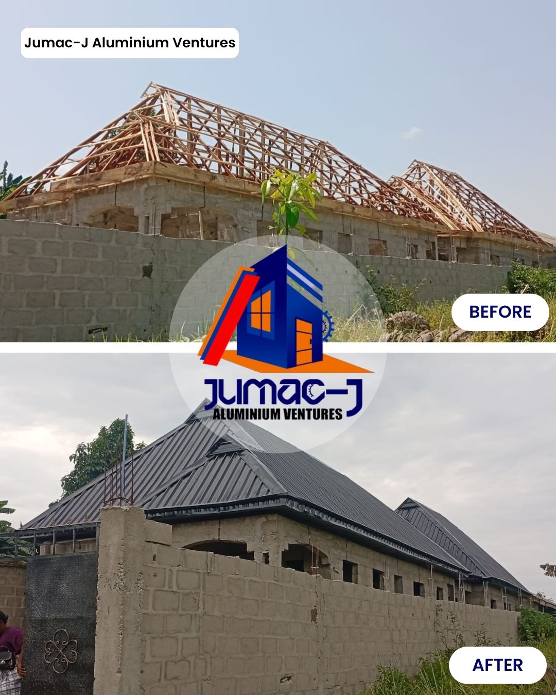 New roof installation at Badagry with Longspan Aluminium
