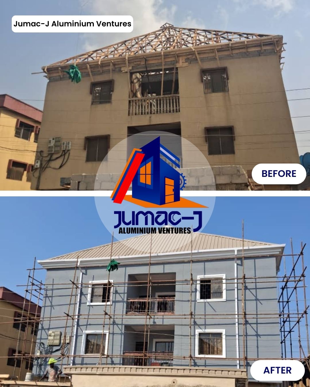 Roof replacement in Lagos with Longspan Aluminium